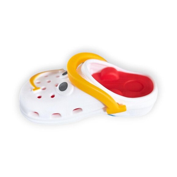 McDonalds Canada Happy Meal Mini Crocs Keychain/Backpack Hanger White Rare - Picture 3 of 9